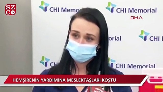 ABD'de koronavirüs aşısı olan hemşire kamera önünde bayıldı