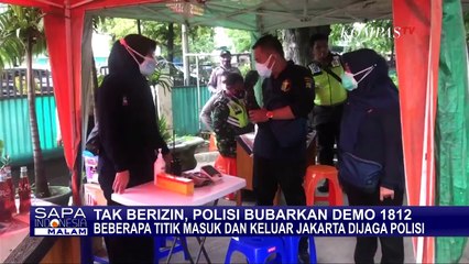 Tak Berizin, Polisi Bubarkan Aksi Demo 1812