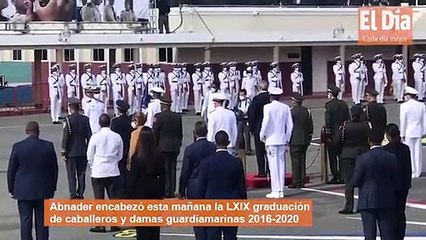 Presidente Abnader encabeza la LXlX graduación de  caballeros y damas guardiamarinas 2016-2020