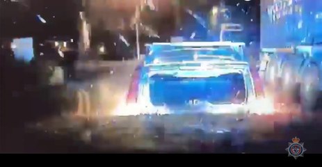 Connor Pounder Rams Into Police Car