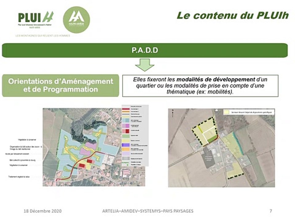 Lancement de la démarche de PLUIh : contenu du PLUIh