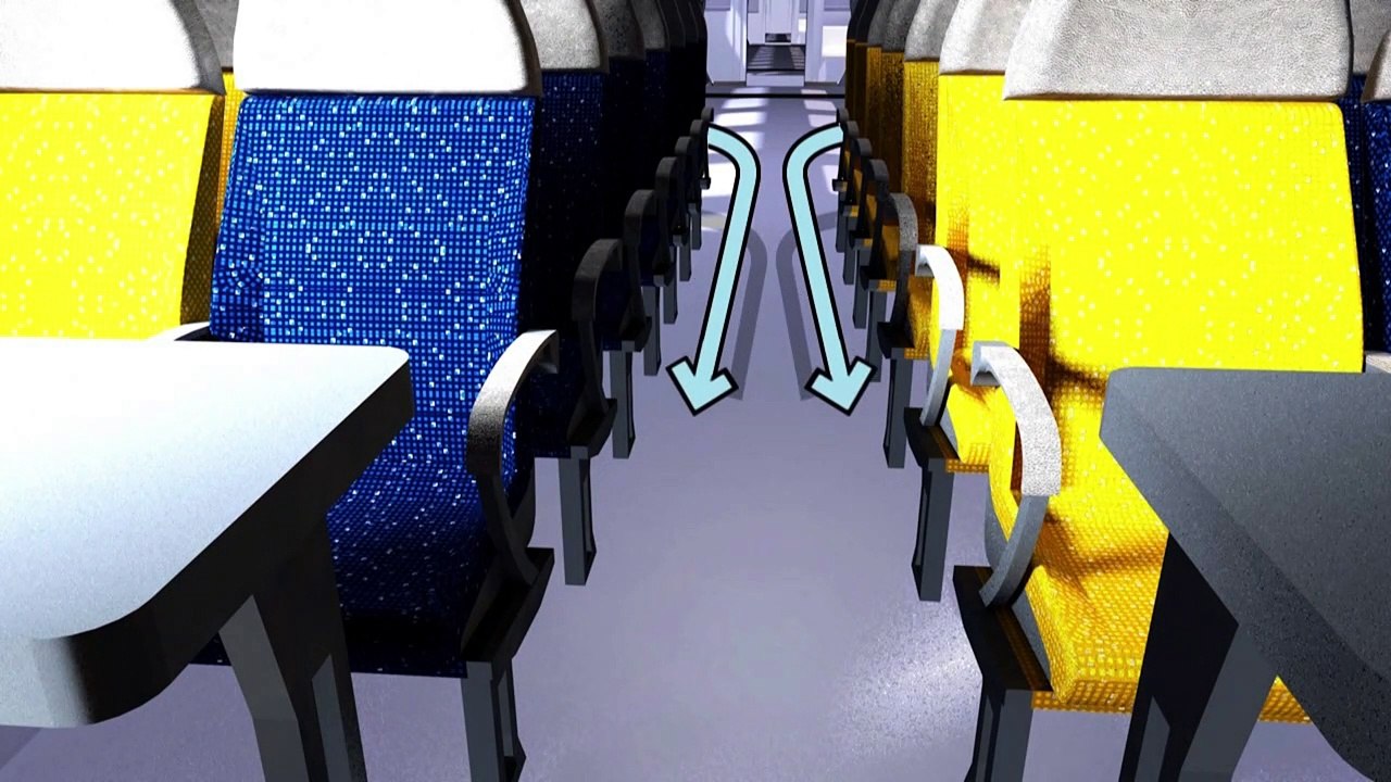 Videografik: So wird die Atemluft in Passagierzügen ausgetauscht