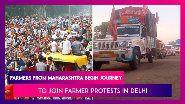 Farmers From Maharashtra Begin Journey To Join Farmer Protests In Delhi; Punjab Farm Agents To Shut Shop For 4 Days In Protest Against IT Raids