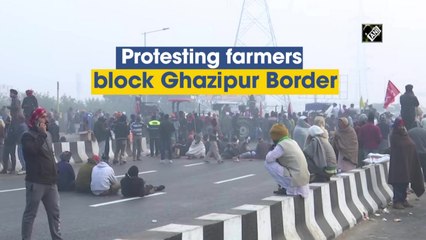 Protesting farmers block Ghazipur Border