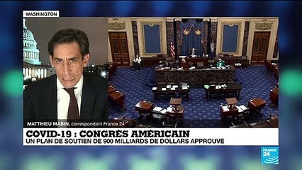 Covid-19 : le Congrès américain approuve un plan de soutien de 900 milliards de dollars