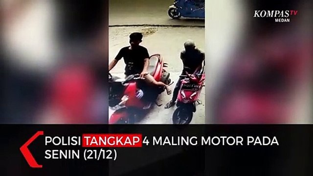 Aksi Maling Motor Terekam CCTV