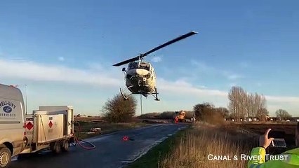 Farmland Flooding Helicopter