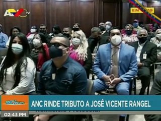 ANC aprueba Acuerdo Constituyente en honor a José Vicente Rangel