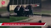 Kısıtlama saatinde parkta okey pahalıya patladı