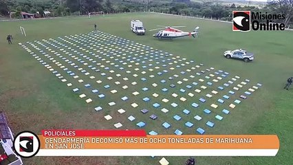 Gendarmería decomisó más de ocho toneladas de marihuana en San José