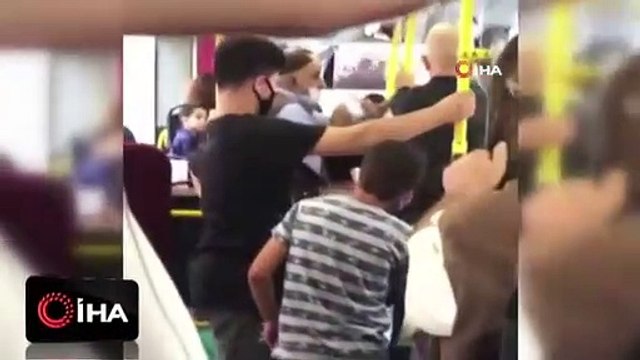 Yarım takılan maskeye tam tokat! Yine halk otobüsü, yine maske tartışması