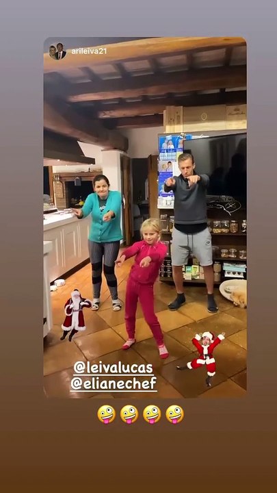 Leiva, Lucas balla insieme alla figlia Valentina