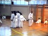 Taekwondo Breaking Fly kick over shoulders