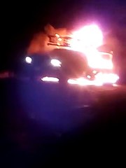 ¡Pérdida total! Arde camioneta en la México 15, en Guasave