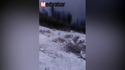 Dikmen yaylası beyaza büründü