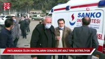 Patlamada ölen korona virüs hastalarının cenazeleri adli tıpa getiriliyor