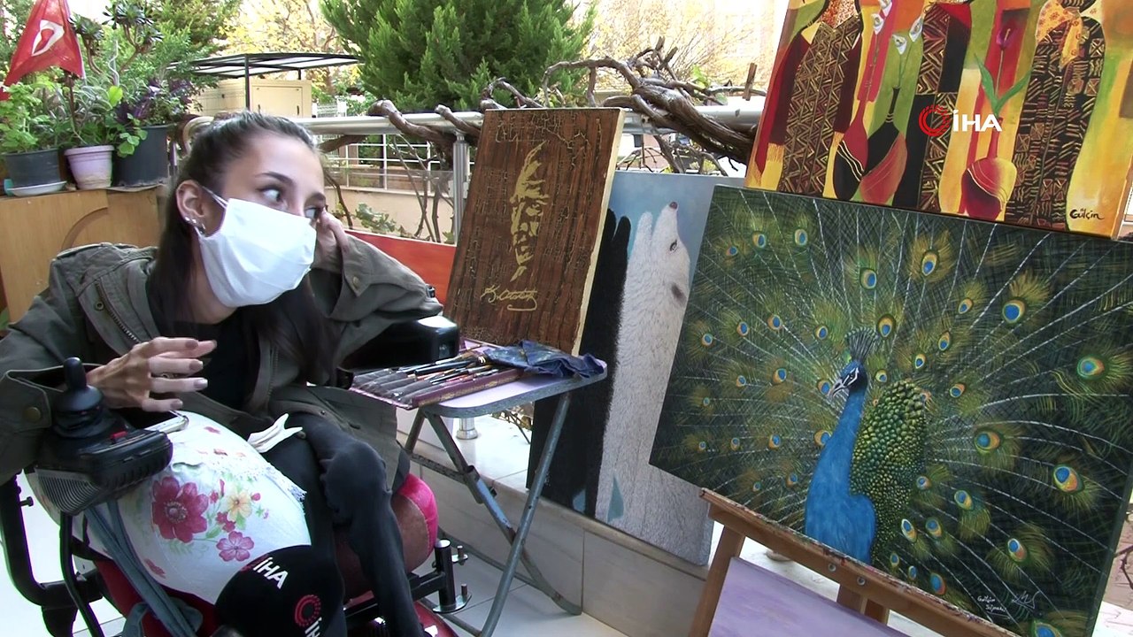 SMA Tip 2 hastası genç kızın çizdiği resimleri görenler gözlerine inanamıyor, yurt dışından bile sipariş alıyor