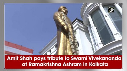 Amit Shah pays tribute to Swami Vivekananda at Ramakrishna Ashram in Kolkata