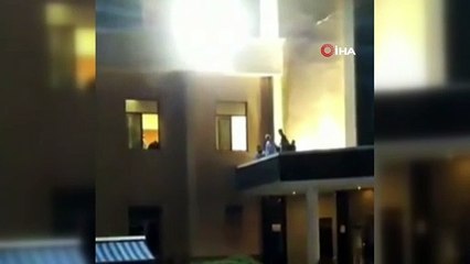 9 kişinin hayatını kaybettiği patlamada yaşanan panik anları kamerada