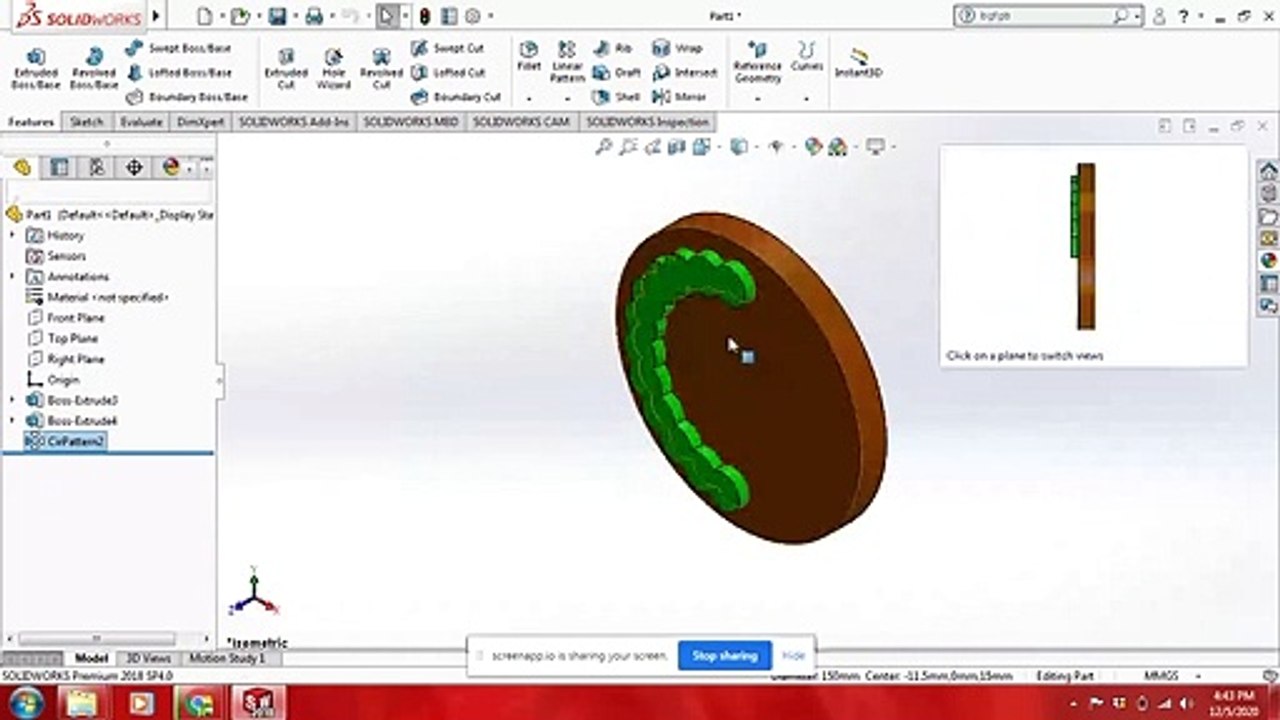 circular pattern feature