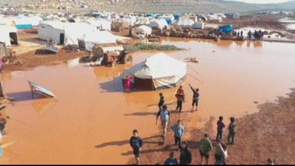 Syrian refugee camps batter by severe winter weather
