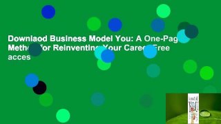 Downlaod Business Model You: A One-Page Method for Reinventing Your Career Free acces