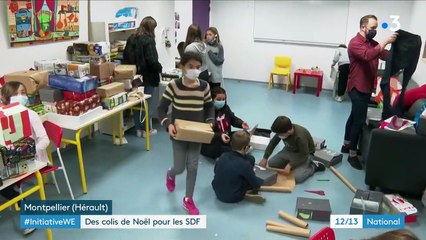 Noël : à Montpellier (Hérault), des colis pour les SDF