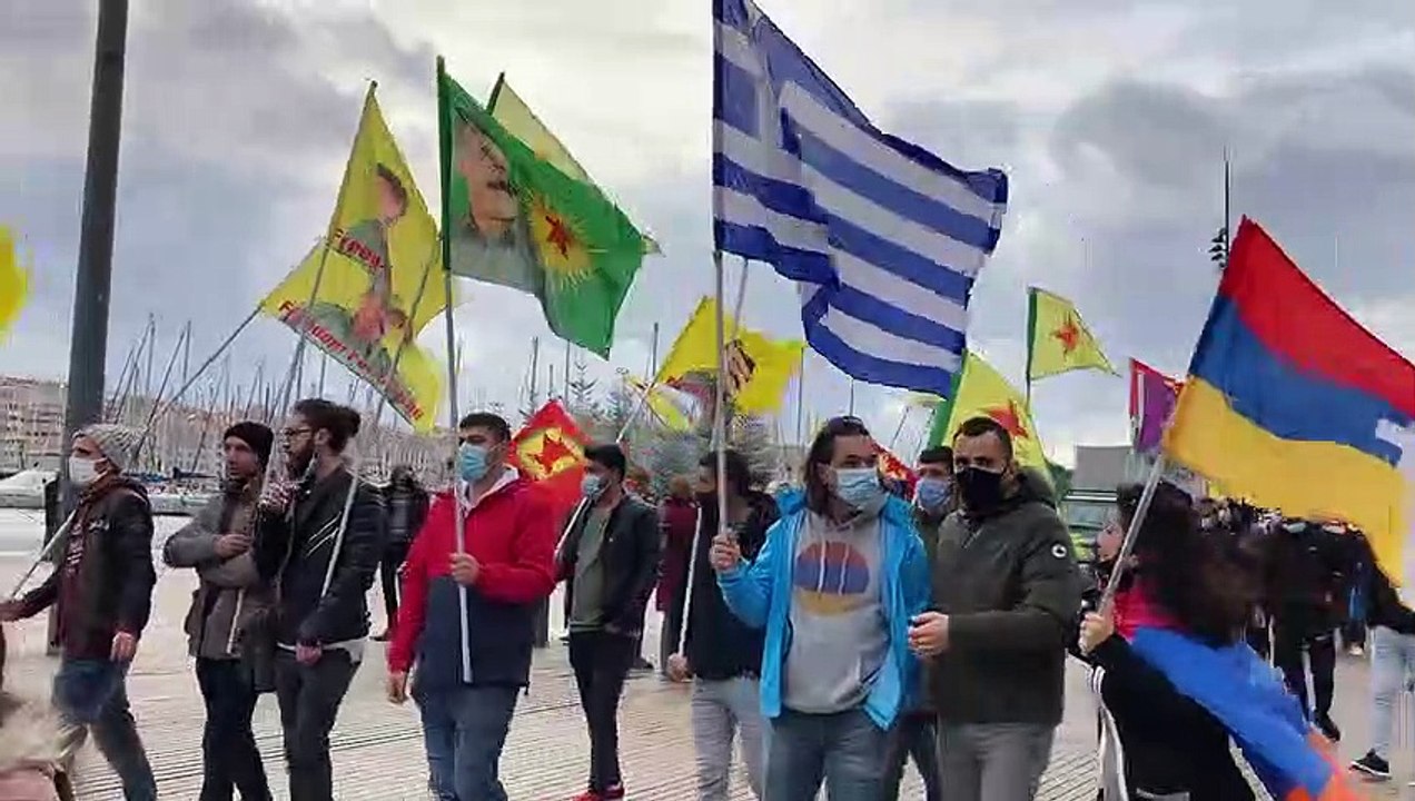 Dans les rues de Marseille contre la politique d'Erdogan