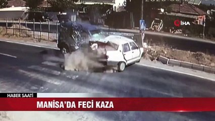 Feci kaza anı güvenlik kamerasına yansıdı