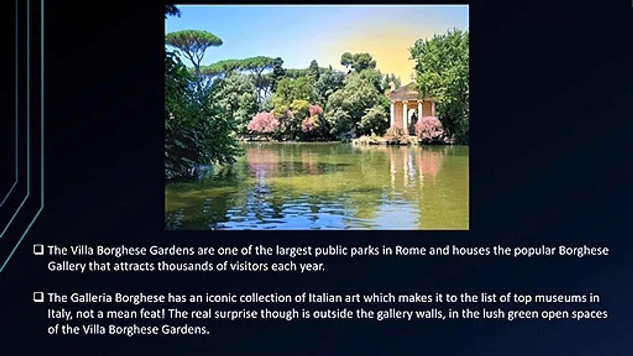 Villa Borghese Gardens, Rome, Italy.