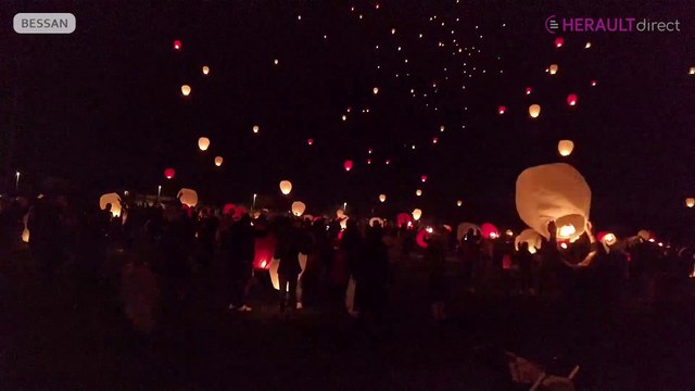 Les Bessanais ont illuminés le ciel avec un lâcher de 500 lanternes !