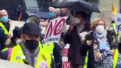 Protesta en defensa de las pensiones en Madrid