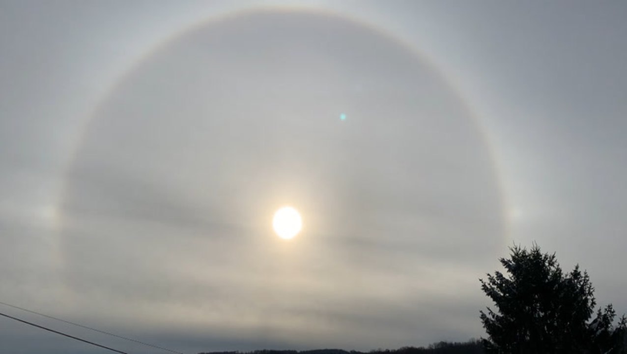 Sun halo graces sky
