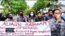 Aksi Mahasiswa Tuntut Bebaskan Dua Aktivis Yang Ditangkap