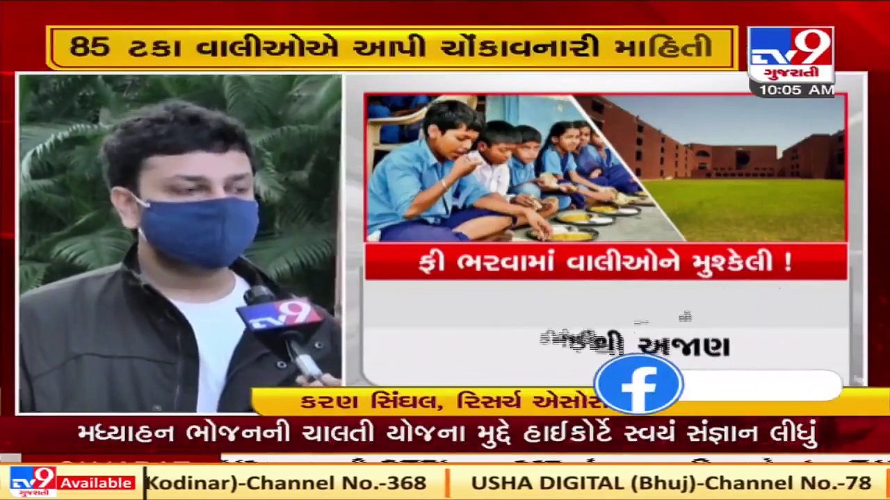 Survey by IIM-A and UNICEF in Ahmedabad_85% parents got nothing in lieu of mid-day meals since March