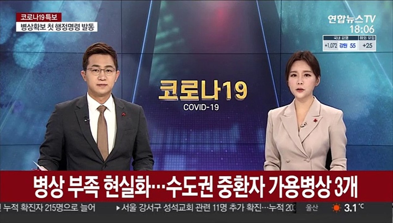 병상 부족 현실화…수도권 중환자 가용병상 3개