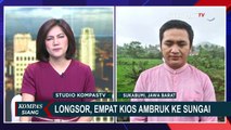 Detik-Detik 4 Kios Ambruk Jatuh ke Sungai di Sukabumi