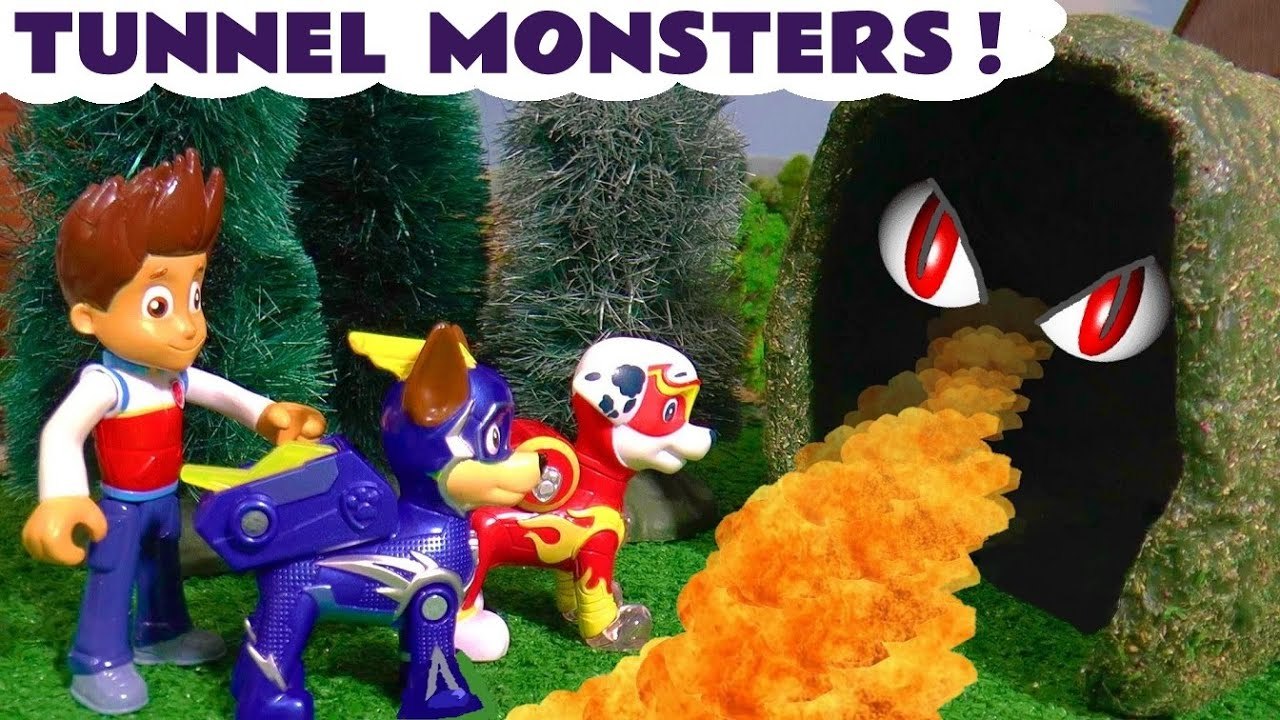 Paw Patrol Tunnel Monsters with the Mighty Pups and Thomas and Friends plus the Funny Funlings in these Family Friendly Full Episode English Toy Story Videos for Kids from a Kid Friendly Family Channel