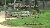 LES SCOOPS DE MICHOU64 W-D.D. - 17 DÉCEMBRE 2020 - PAU - PRÈS DU PETIT LAC SIMIN PALAY AU PARC BEAUMONT RÉINSTALLATION D'UN BANC