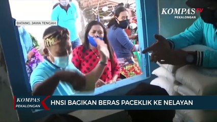 HNSI Bagikan Beras Paceklik ke Nelayan