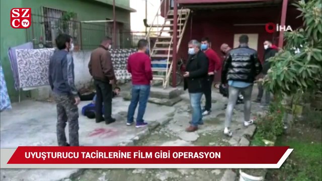 Uyuşturucu tacirlerine film gibi baskın