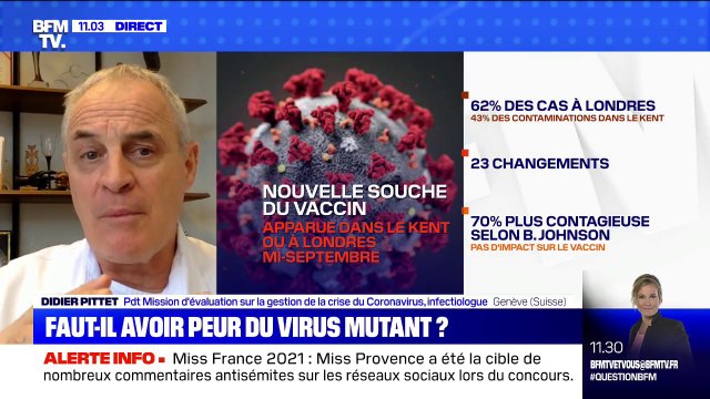Professeur Didier Pittet: Cette variante du virus est une succession de mutations