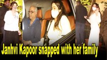 Janhvi Kapoor snapped with sis Khushi and father Boney Kapoor