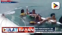 #UlatBayan | Pag-rescue sa pamilyang nakasakay sa tumaob na bangka, nakuhanan ng video