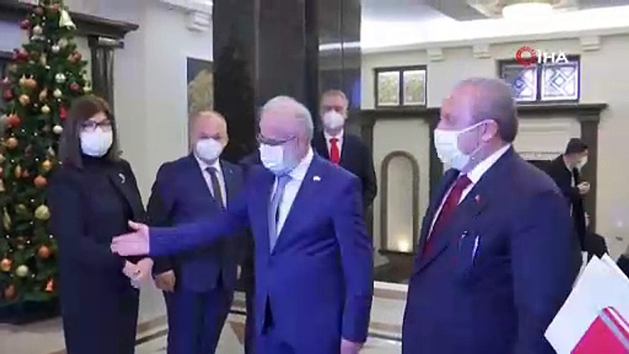 TBMM Başkanı Şentop, Kuzey Makedonya Meclis Başkanı Caferi ile görüştü