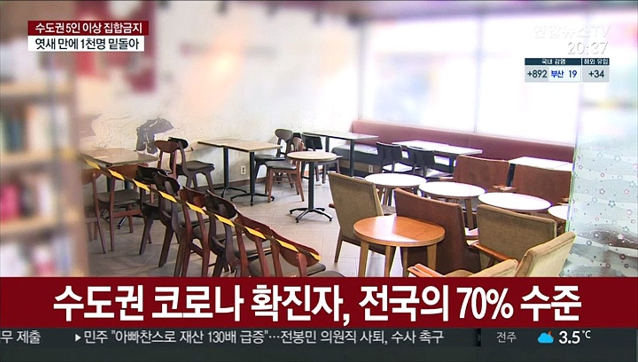 수도권 23일부터 5인 이상 사적 모임 금지