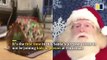 Santa Claus works from home to greet children in virtual meetings during pandemic