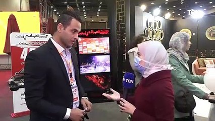 لقاء حسام كمال الدين مدير المبيعات بشركة قباني على هامش معرض الأهرام للأثاث والديكور