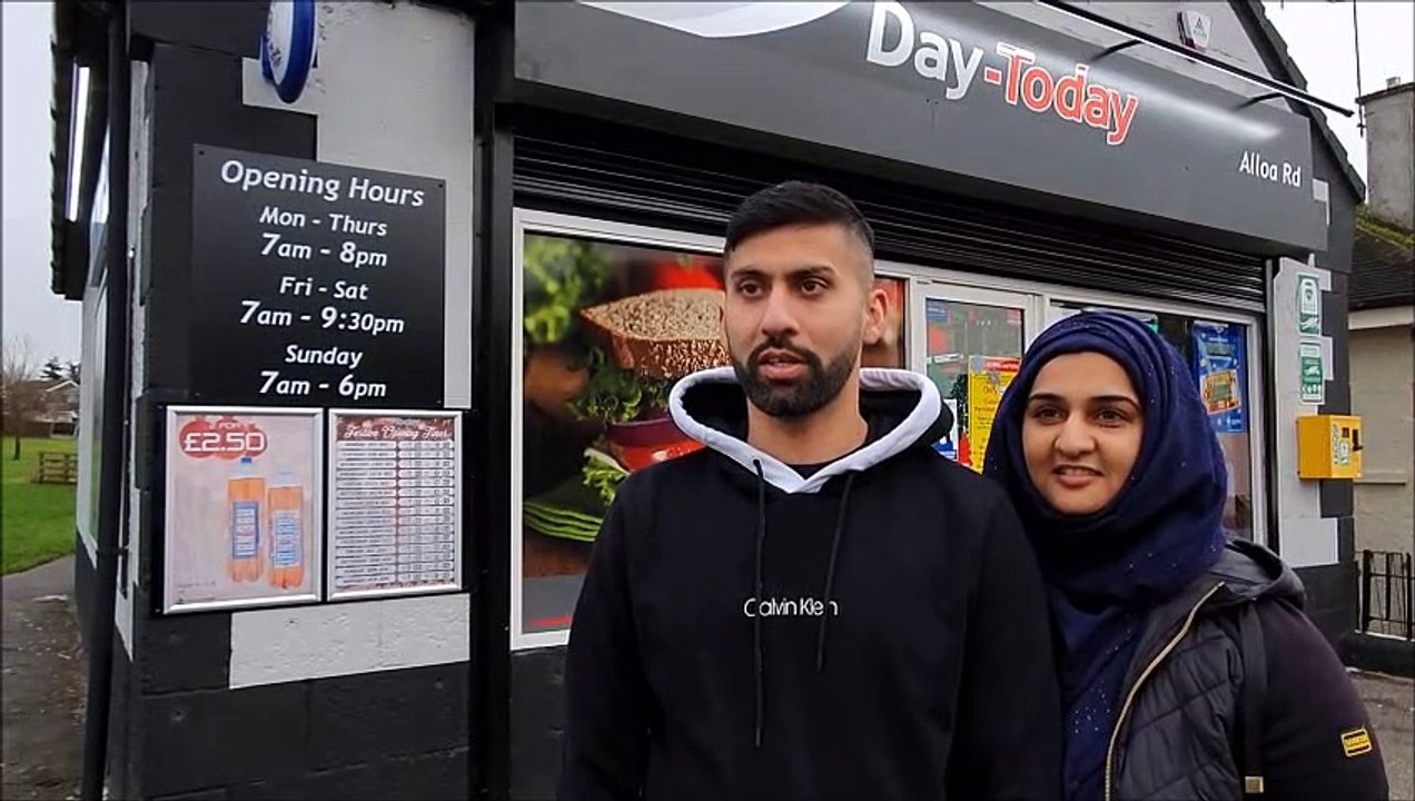 Day-Today Stenhousemuir owners Jawad Javed and Asiyah Javed helping the conmmunity