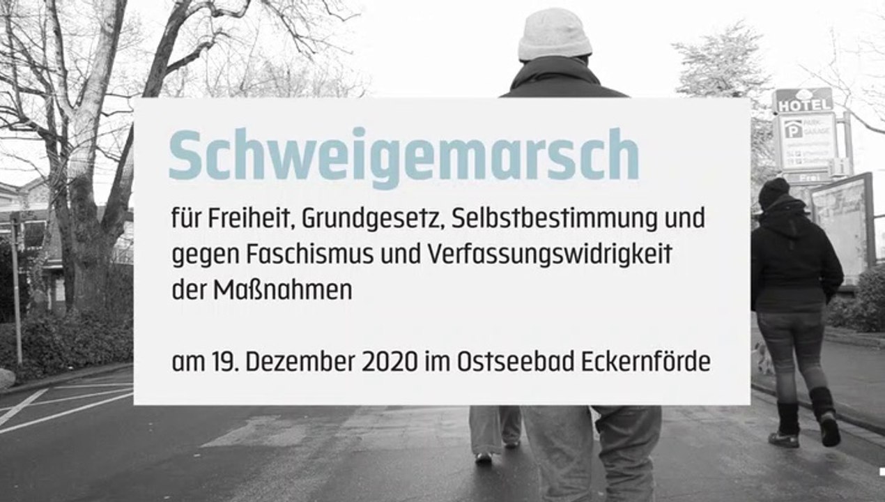 Schweigemarsch in Eckernförde am 19. Dezember 2020